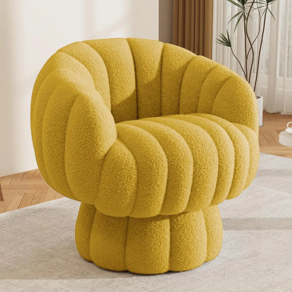 Modern 360 Degree Barrel Swivel Accent Sofa