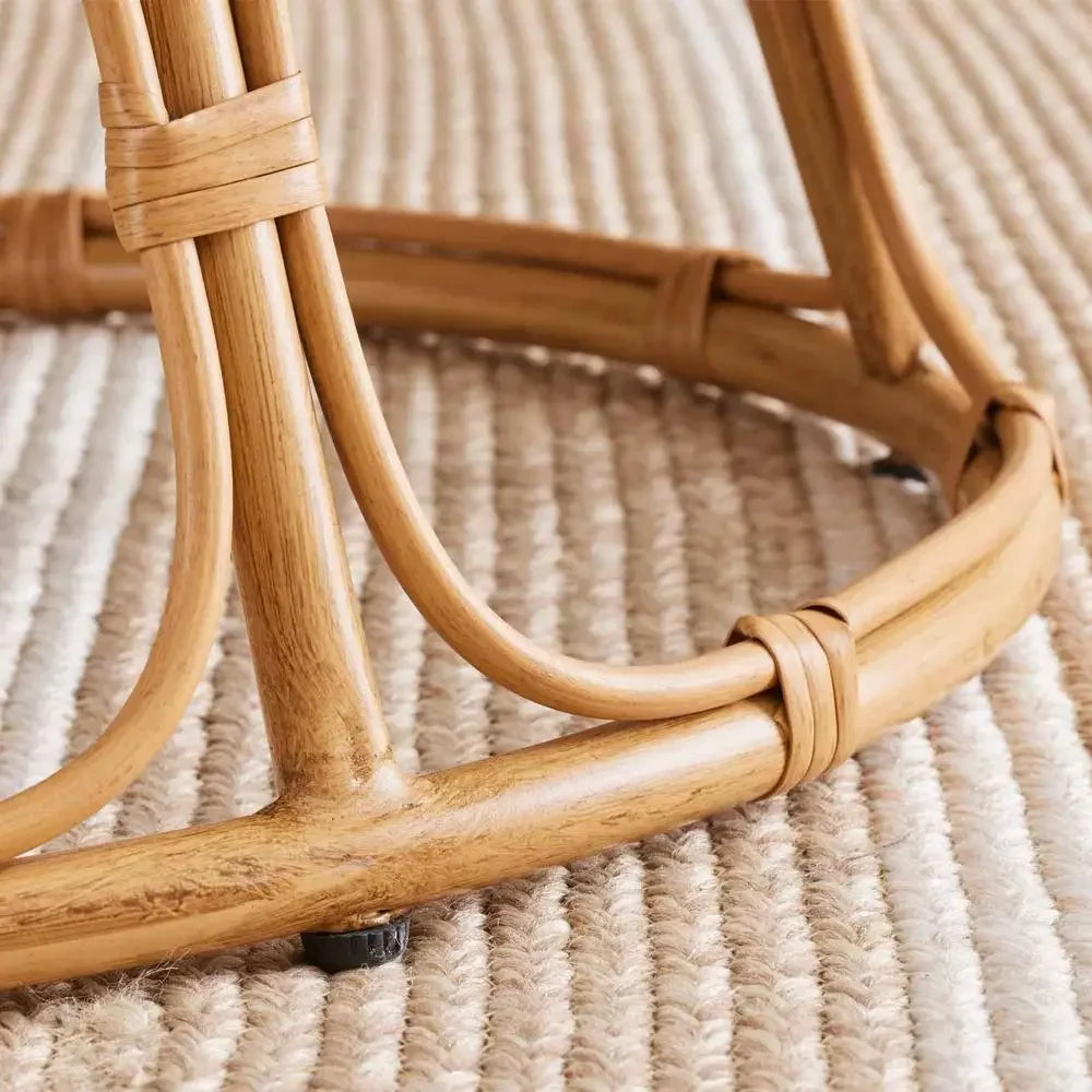 Modern Cream Boucle Papasan Chair