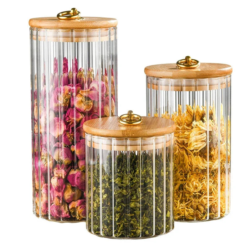 Ans - Glass Food Jar with Sealed Bamboo Lid