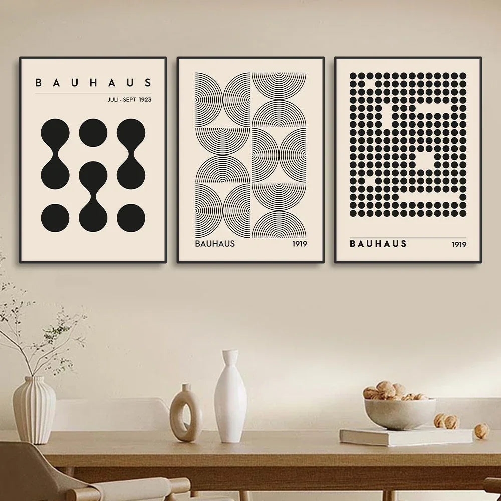 Abstract Bauhaus Style, Geometric Picture Wall Art