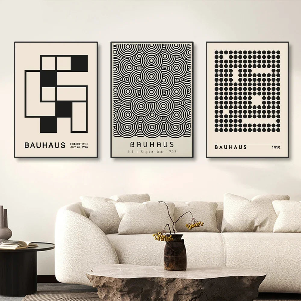 Abstract Bauhaus Style, Geometric Picture Wall Art