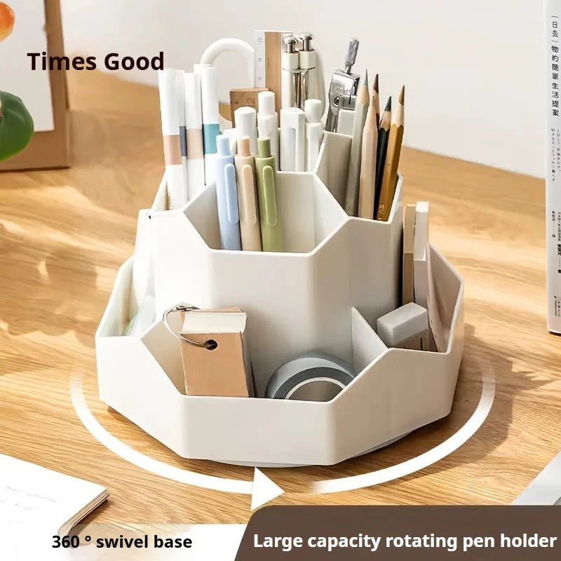 Large Capacity Rotating 360 Degree Pen Holder