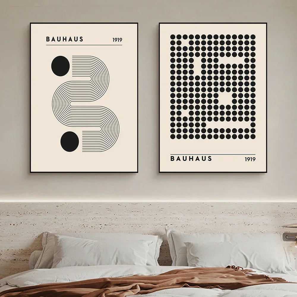 Abstract Bauhaus Style, Geometric Picture Wall Art
