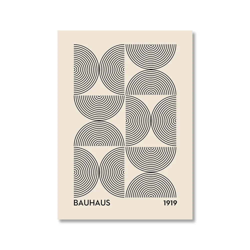 Abstract Bauhaus Style, Geometric Picture Wall Art