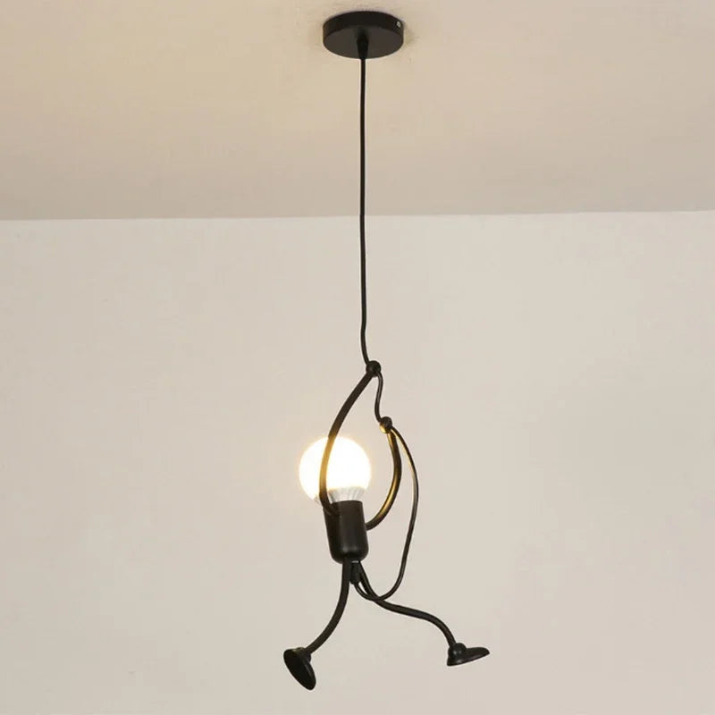 Vintage Iron Little Man Modern Ceiling Lamp