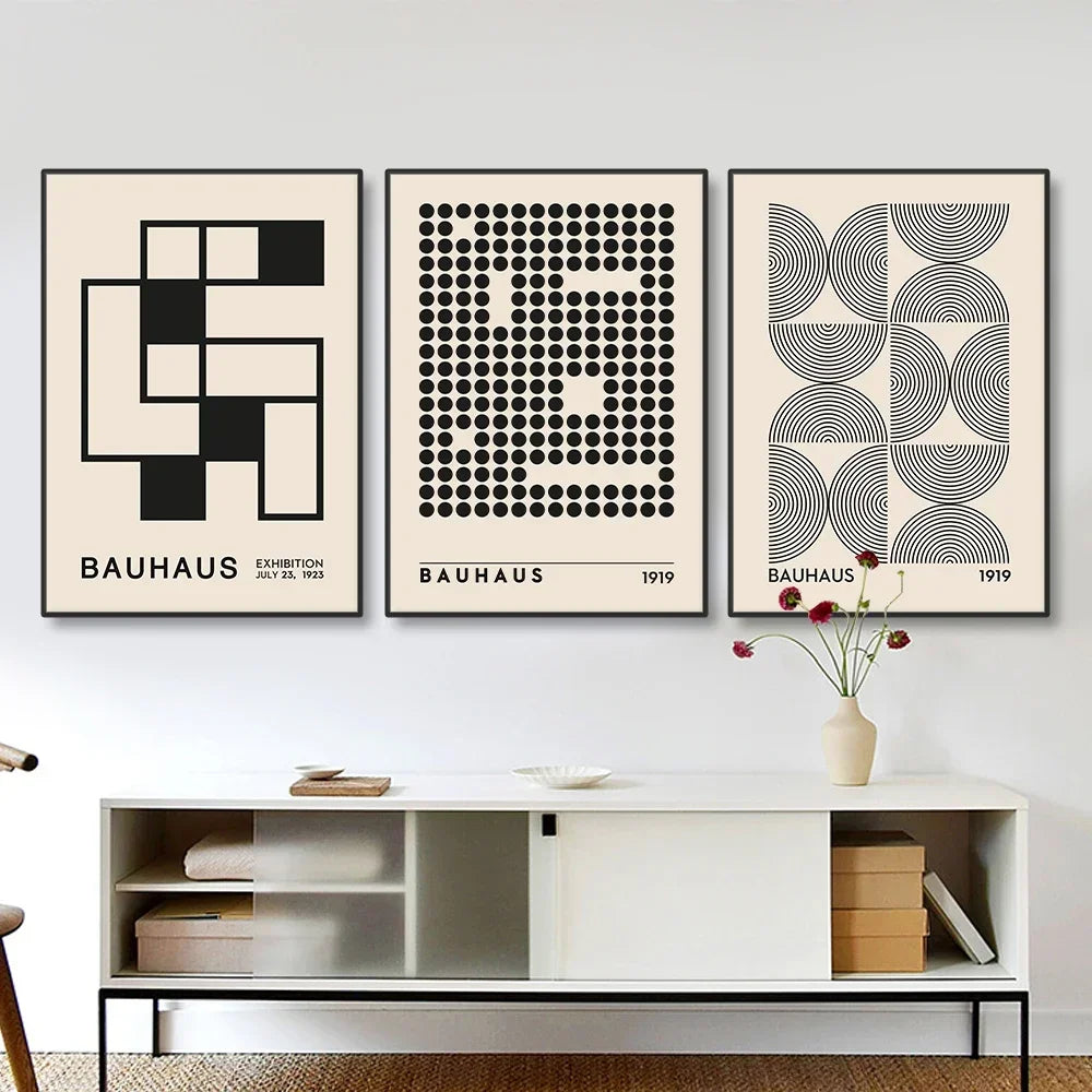 Abstract Bauhaus Style, Geometric Picture Wall Art