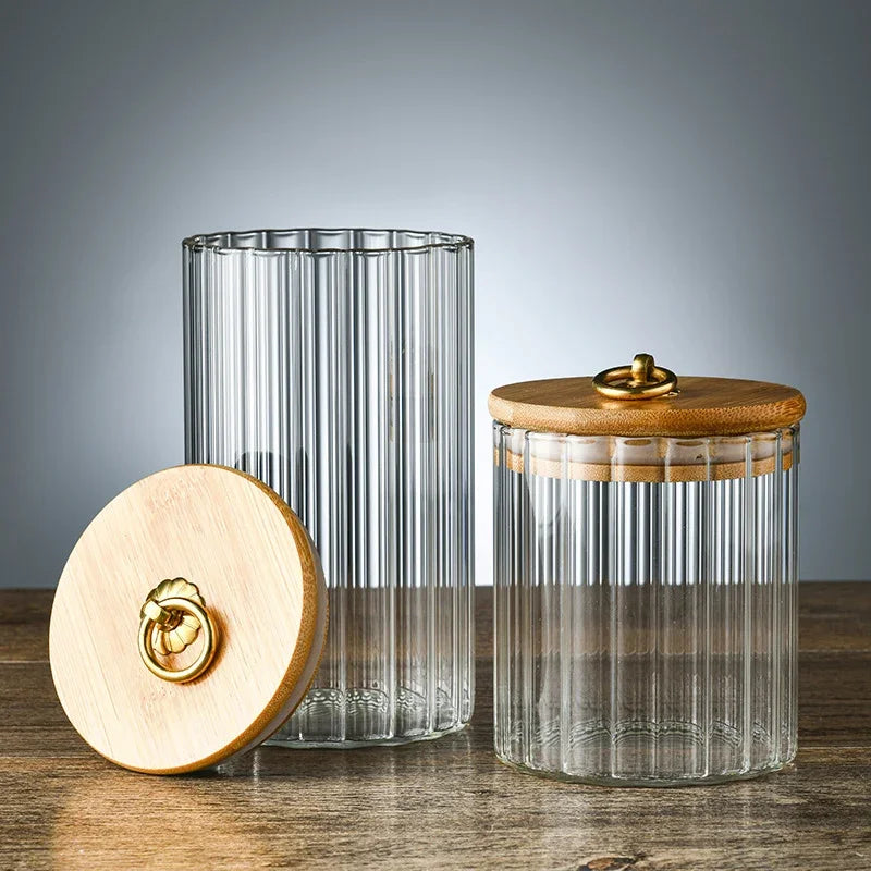 Ans - Glass Food Jar with Sealed Bamboo Lid