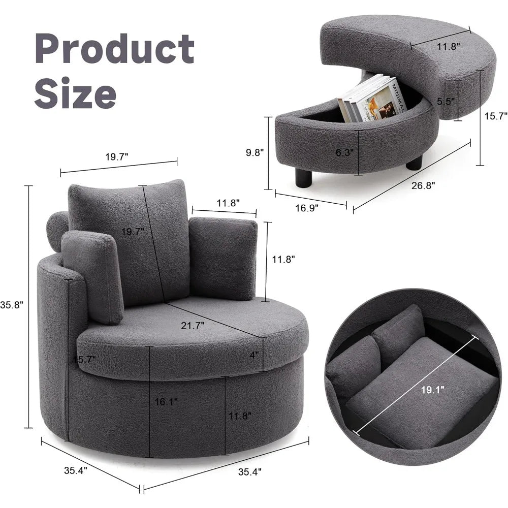 Swivel Accent Barrel Chair