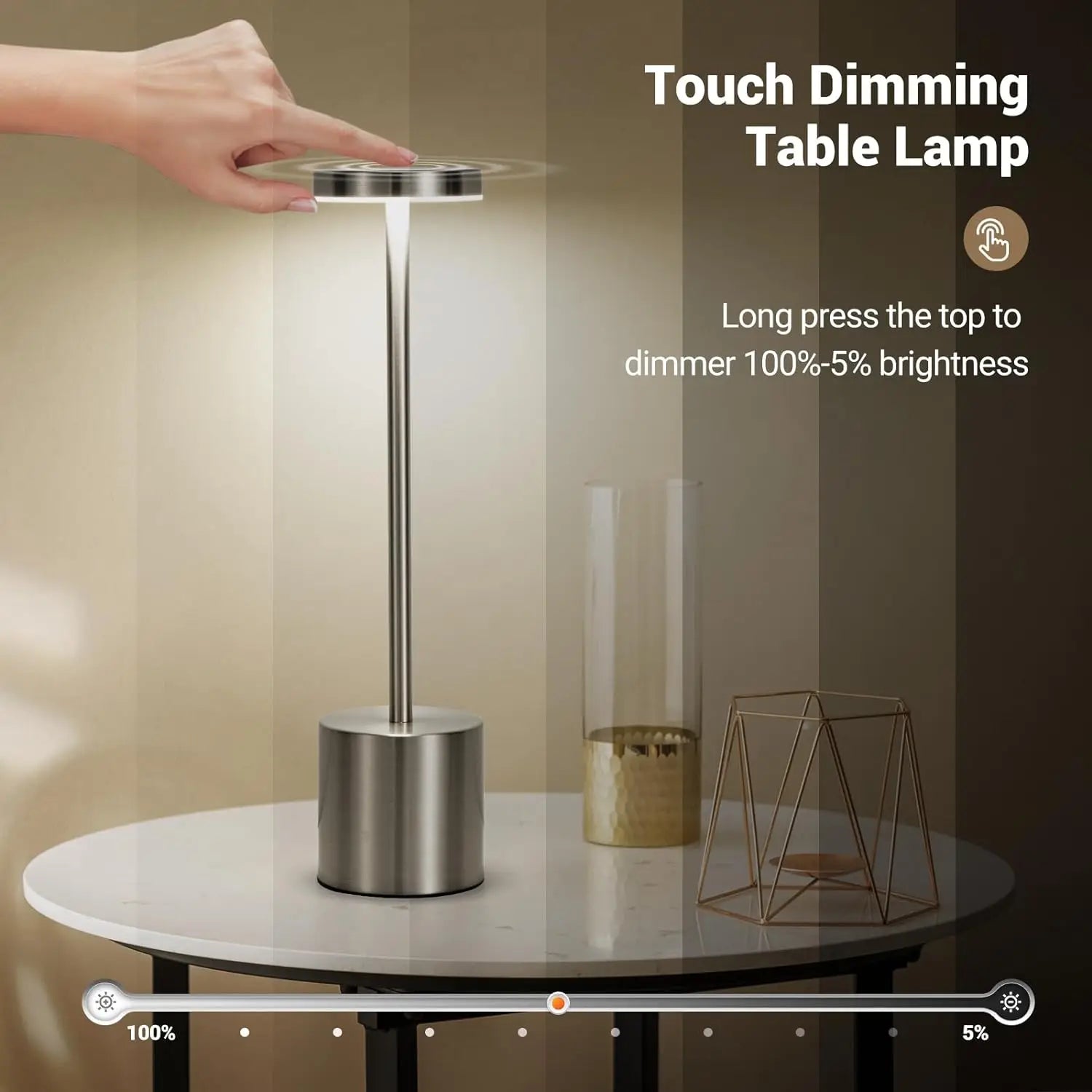 Modern USB Rechargeable LED Night Light Desk Lamps